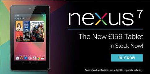 Nexus 7 im Playstore